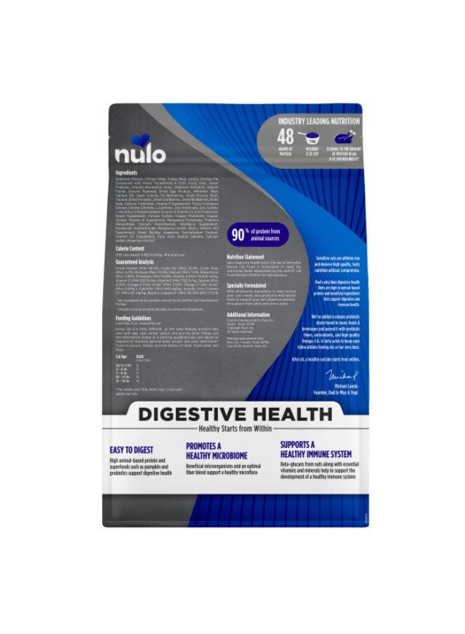 Nulo Digestive Health Adult Cat Chicken & Whitefish Recipe with Patented BC30 Probiotics Dry Cat Food 2kg - Image 2