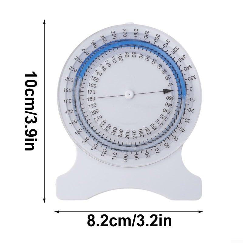 Spine Curvature Measurement Tool Scoliosis Torsion Angle Meter Range Of Motion Goniometer Joint Flexion Tester Rehabilitation Bubble Inclinometer Physical Therapy Equipment White - Image 5