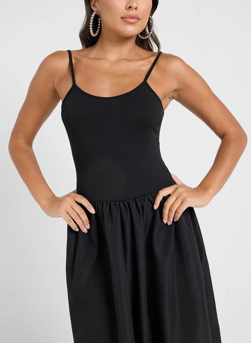 Ginger Sleeveless Poplin Midi Dress