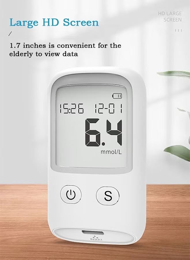 Ocean Blood Glucose Monitor, Portable Blood Sugar Test Kit, Large Display Digital, 1 Lancing Device, 25 Test Strips and 25 Blood Lancets, Accurate Blood Sugar Level Checker, Home Sugar Blood Test Monitor  - Image 5