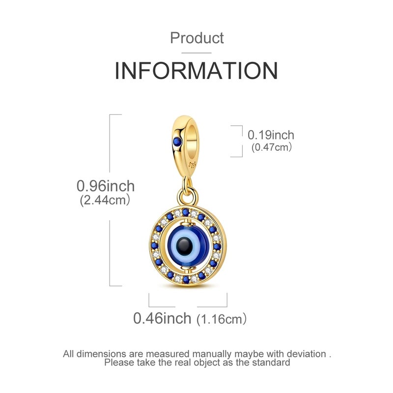 Parmuz 925 Sterling Silver Charms for Bracelets and Necklaces Gold Cross Butterfly Star Moon Cute Cat Dog Evil Eye Lucky Bracelet Beads Aesthetic Peandant for woman - Image 4