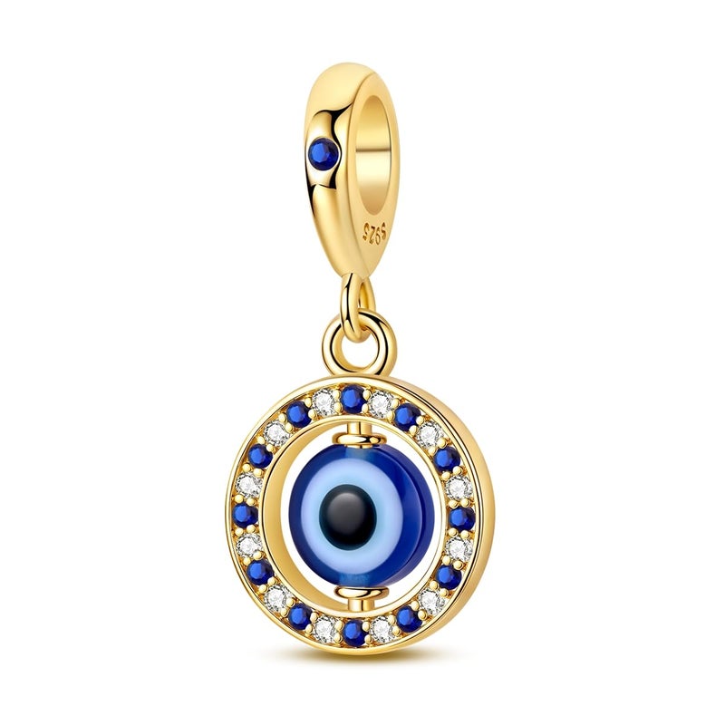 Parmuz 925 Sterling Silver Charms for Bracelets and Necklaces Gold Cross Butterfly Star Moon Cute Cat Dog Evil Eye Lucky Bracelet Beads Aesthetic Peandant for woman - Image 1
