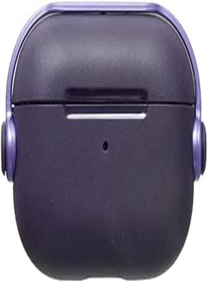 Plastic Protective Case Cover For Apple Airpod Pro 2 with Keychain Clip and Lock for The Airpod, Dark Purple & Purple