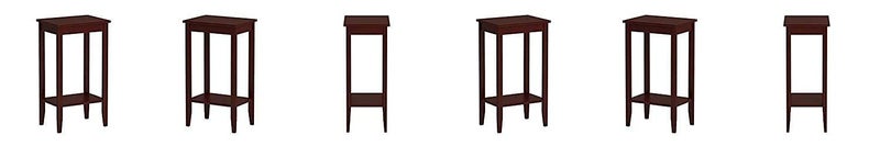 Umark Side Table with Lower Shelf Sheesham Wood for Home Decor Living Room Single Tall and Multipurpose Walnut Finish (Dark Brown) - Image 4