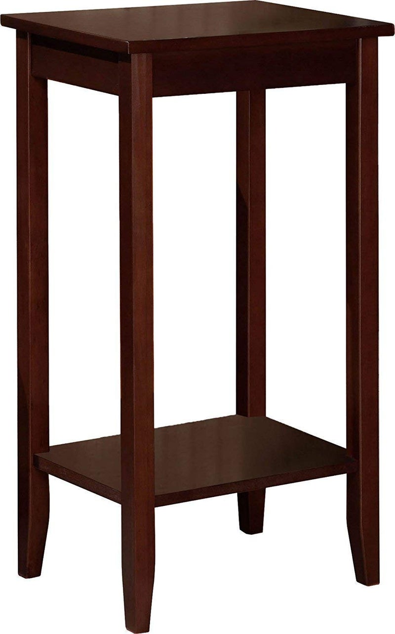 Umark Side Table with Lower Shelf Sheesham Wood for Home Decor Living Room Single Tall and Multipurpose Walnut Finish (Dark Brown) - Image 1