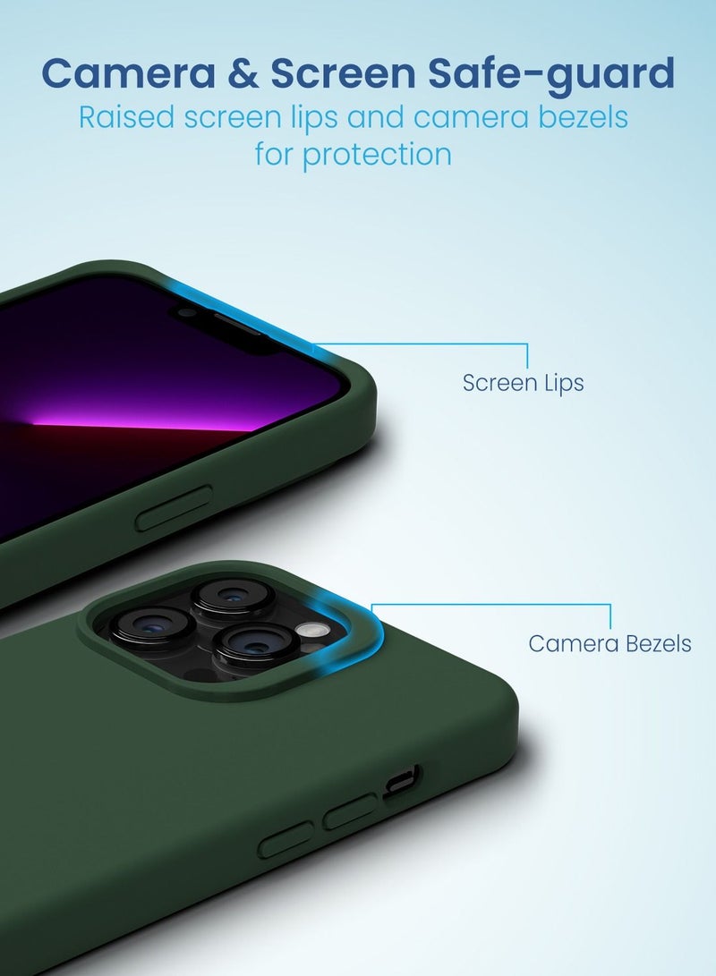 Remson Mag-X Magnetic Hybrid Protective Silicone Case  Protection Compatible For iPhone 13 Pro Max (Green) - Image 3