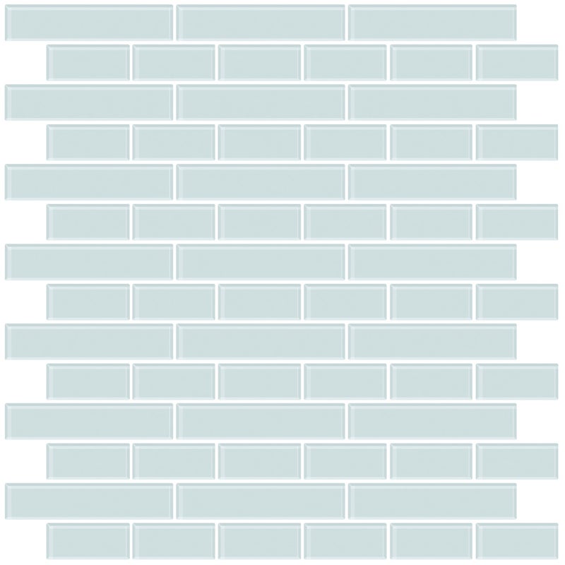 In Home NH2361 Sea Glass Peel Stick Backsplash Tiles Blue