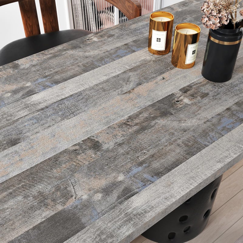 STICKEEP Brown Wood Contact Paper for Countertops Waterproof Shiplap Peel and Stick Wallpaper Self Adhesive Countertop Contact Paper Peel and Stick Wood Wallpaper for Cabinets Tables RV 118" x 17.71" - Image 3