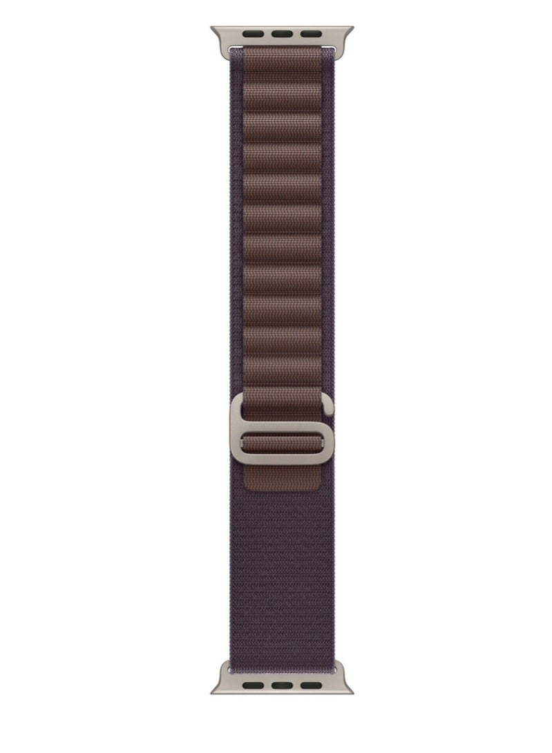أكاليكس سوار Alpine Loop متوافق مع ساعات Apple Watch مقاسات 42 مم، 44 مم، 45 مم، 46 مم، 49 مم، سوار رياضي ناعم منسوج، سوار معصم بديل قابل للتعديل لساعات Apple Watch Series Ultra / SE / Series 1/2/3/4/5/6/7/8/9/10/11 - لون نيلي - Image 3