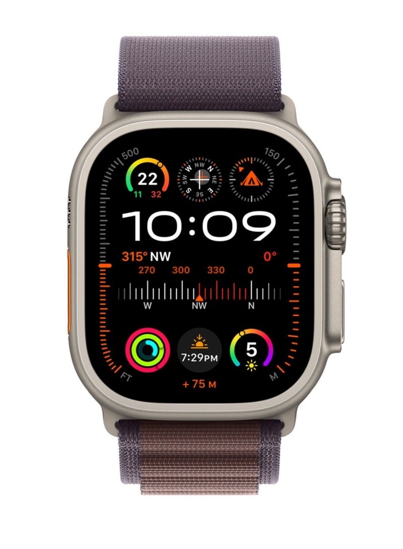 أكاليكس سوار Alpine Loop متوافق مع ساعات Apple Watch مقاسات 42 مم، 44 مم، 45 مم، 46 مم، 49 مم، سوار رياضي ناعم منسوج، سوار معصم بديل قابل للتعديل لساعات Apple Watch Series Ultra / SE / Series 1/2/3/4/5/6/7/8/9/10/11 - لون نيلي - Image 2