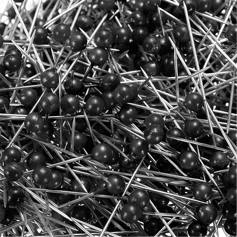 Wetco 800 Pcs Sewing Pins, 1.5 in Round Pearl Heads Pins, Pearlized Pins, Pearl Push Pins, Dressmaker Pins, Quilting Pins for Fabric, Craft and Sewing Project, Weddings Corsage Florists (Black) - Image 4