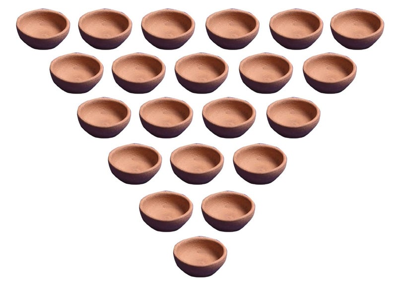 please start this inventory Dipawali Clay lamp Deepak Diya21Pcs SetSmall  - Image 1