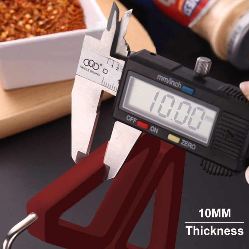 ريلاينسر مجموعة مكونة من 5 بساط من السيليكون حامل وعاء ساخن قابل للتوسيع مع إطار من الفولاذ المقاوم للصدأ للمطبخ المنزلي وسادات ساخنة معزولة مقاومة للحرارة ووسادات أطباق وحصيرة أطباق ومفرش أطباق للمقالي الساخنة - Image 5