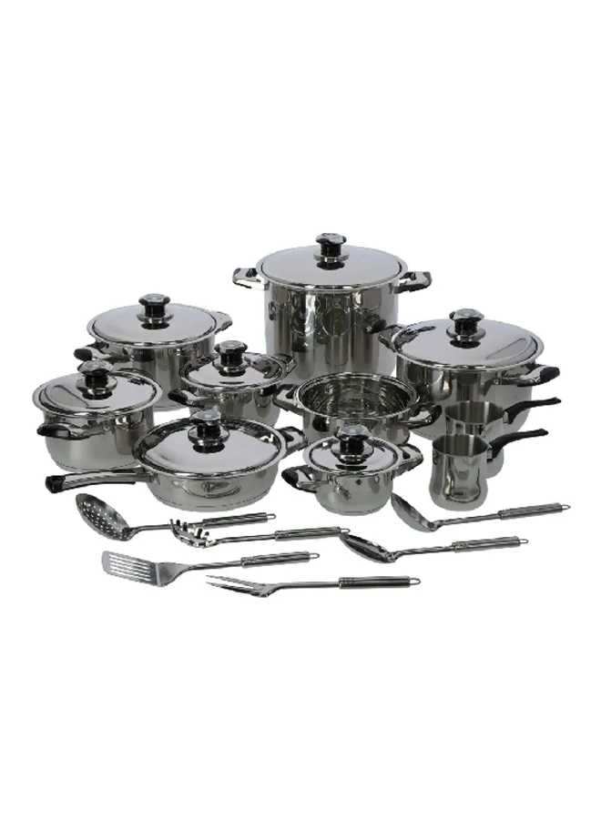 PARFAIT 24-Piece Stainless Steel Non-Stick Cookware Set with Lid Silver  36.8 x 37.2 x 59.8 cm CW-M011-P