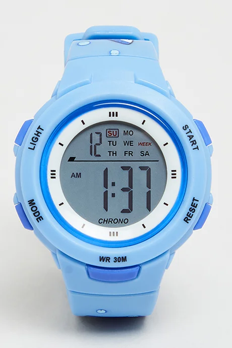 أر أند بي Round Dial Digital Watch