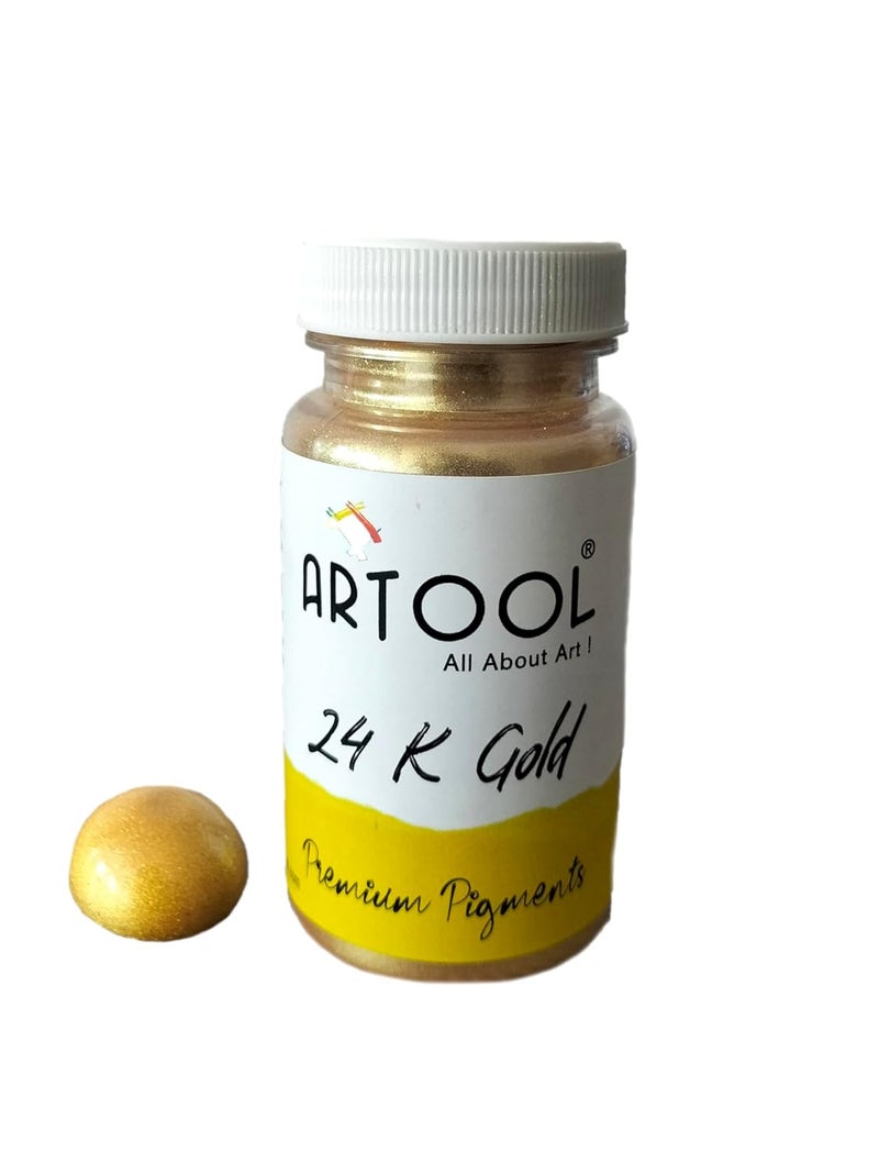 ARTOOL Mica Powder for Epoxy Resin Pigment Art 24K Gold Pearl Powder Pigment for resin art Non Toxic Multipurpose Mica Powder Resin Art 50 gm PP1050 - Image 2
