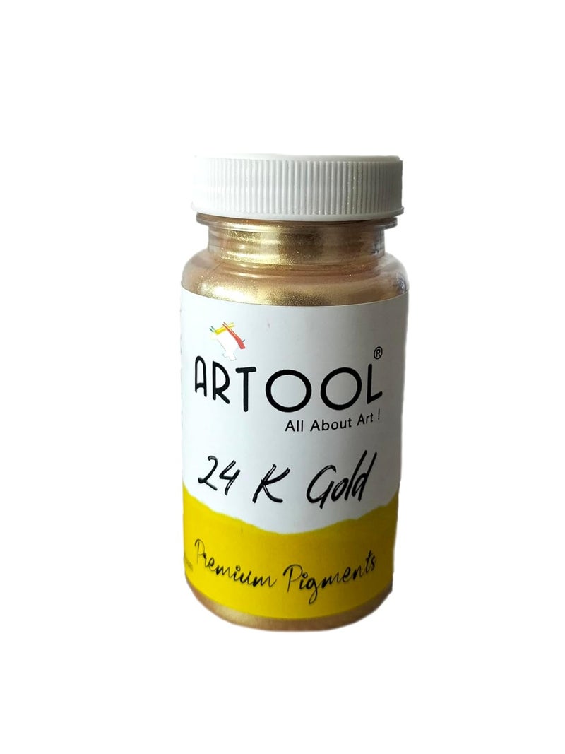 ARTOOL Mica Powder for Epoxy Resin Pigment Art 24K Gold Pearl Powder Pigment for resin art Non Toxic Multipurpose Mica Powder Resin Art 50 gm PP1050 - Image 1