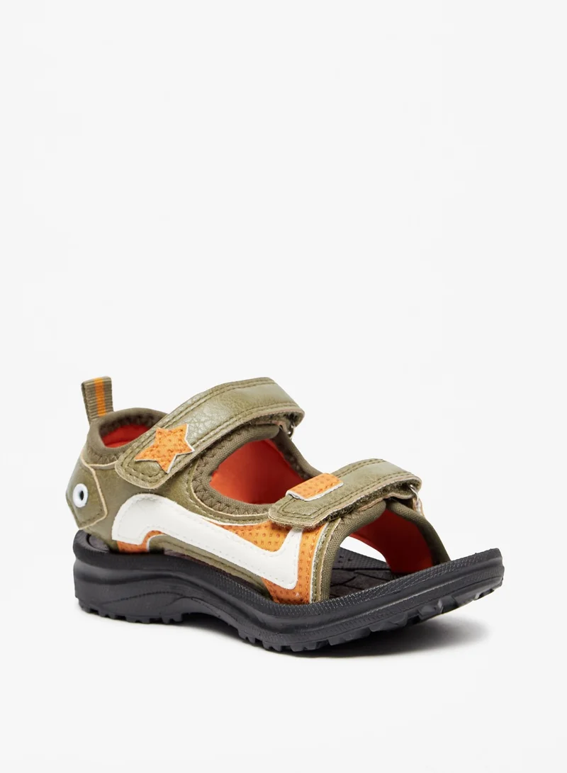 shoexpress Boys Colourblock Floaters with Hook and Loop Closure Ramadan Collection