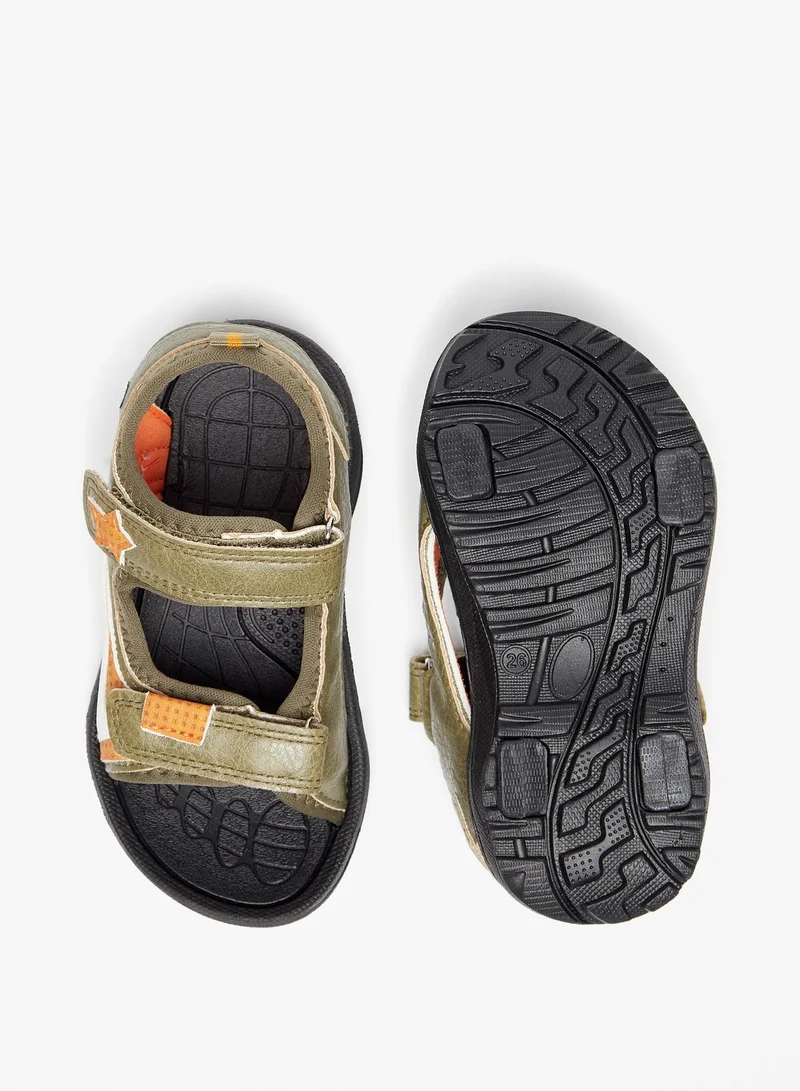 shoexpress Boys Colourblock Floaters with Hook and Loop Closure Ramadan Collection