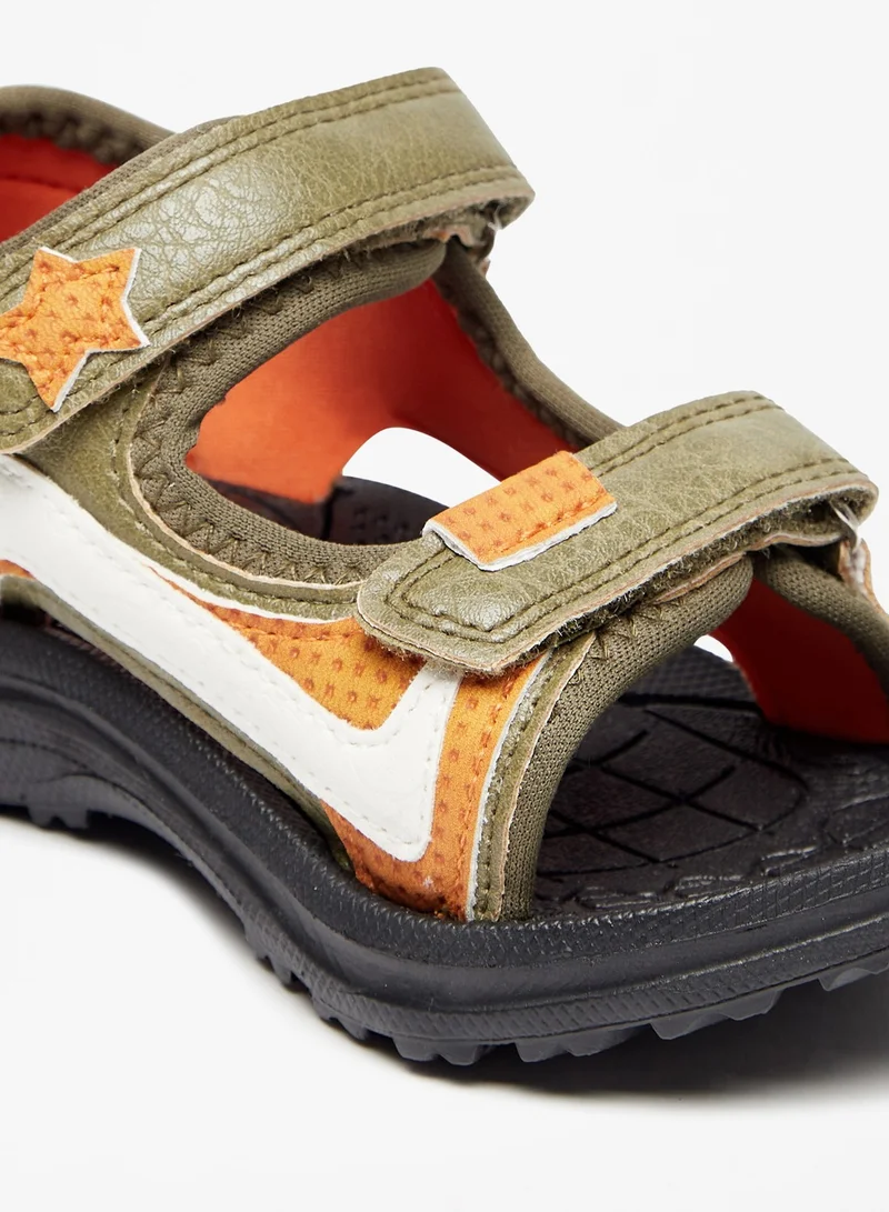 shoexpress Boys Colourblock Floaters with Hook and Loop Closure Ramadan Collection