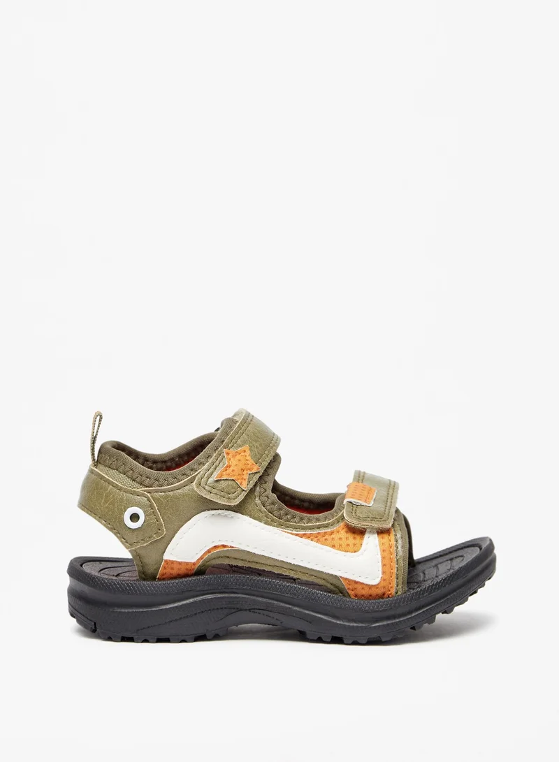 shoexpress Boys Colourblock Floaters with Hook and Loop Closure Ramadan Collection