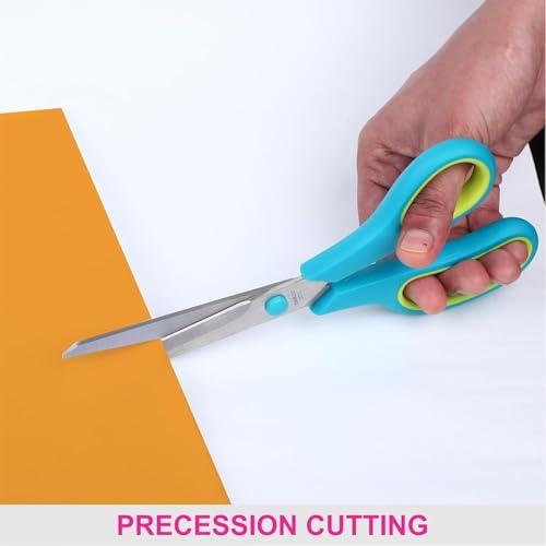 Stargaze Set of 2 All Purpose Scissor for Offices, Crafts, Kitchen, Tailoring and Hair Cutting - Multipurpose Stainless Steel Scissors (8 and 5 inch size) - Image 5