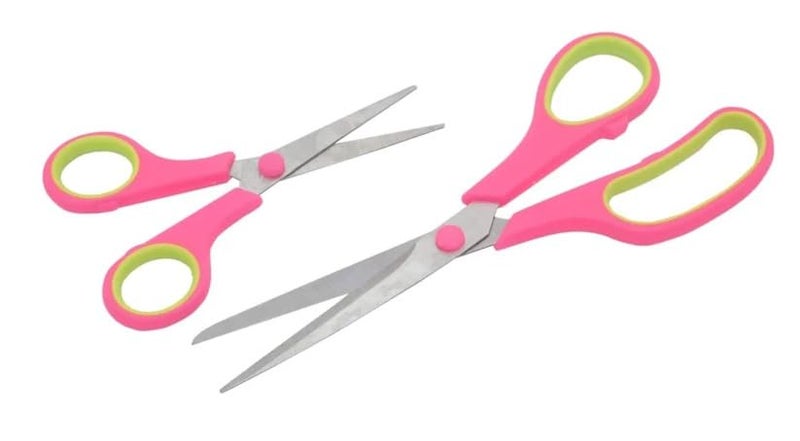 Stargaze Set of 2 All Purpose Scissor for Offices, Crafts, Kitchen, Tailoring and Hair Cutting - Multipurpose Stainless Steel Scissors (8 and 5 inch size) - Image 2