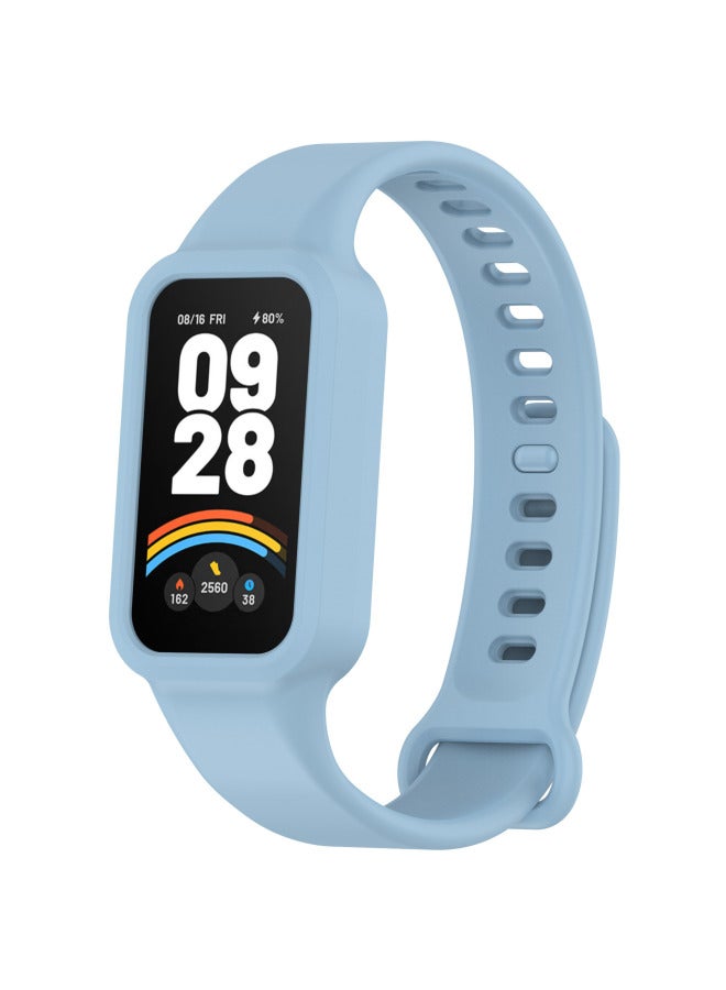 For Xiaomi Redmi Bracelet 3 Wristband Red Mi Bracelet 3 Strap Silicone Smart Sports Replacement Official-Color:Light Blue  - Image 1