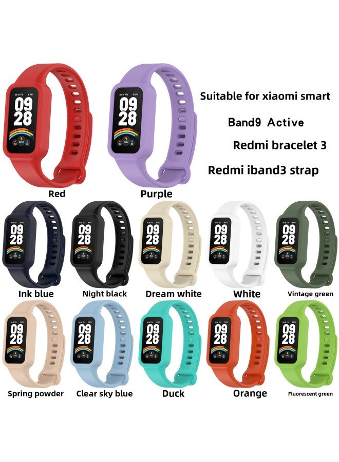 For Xiaomi Redmi Bracelet 3 Wristband Red Mi Bracelet 3 Strap Silicone Smart Sports Replacement Official-Color:Light Blue  - Image 2