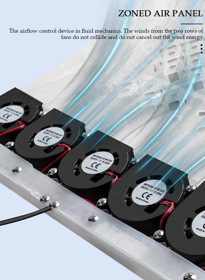 DUNISO وسادة مقعد سيارة تبريد عالمية مع واجهة USB، غطاء مقعد سيارة جيد التهوية، تبريد سريع بثلاث سرعات قابلة للتعديل، وسادة تبريد مقعد السيارة مناسبة لجميع مقاعد السيارة، المنزل والمكتب - Image 5