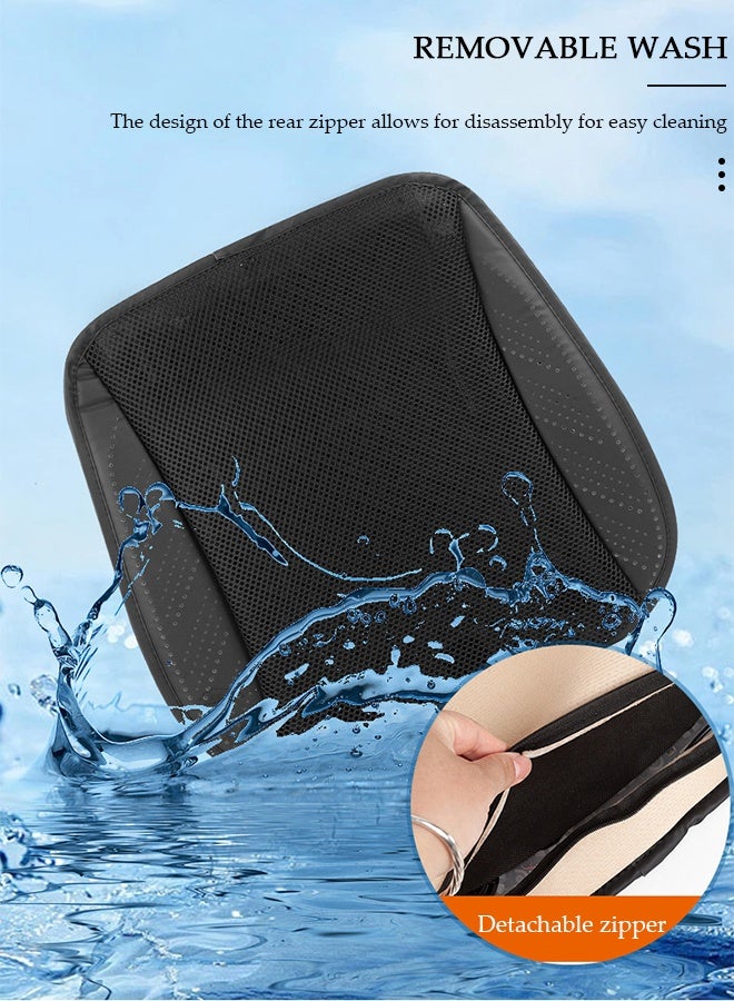 DUNISO وسادة مقعد سيارة تبريد عالمية مع واجهة USB، غطاء مقعد سيارة جيد التهوية، تبريد سريع بثلاث سرعات قابلة للتعديل، وسادة تبريد مقعد السيارة مناسبة لجميع مقاعد السيارة، المنزل والمكتب - Image 4