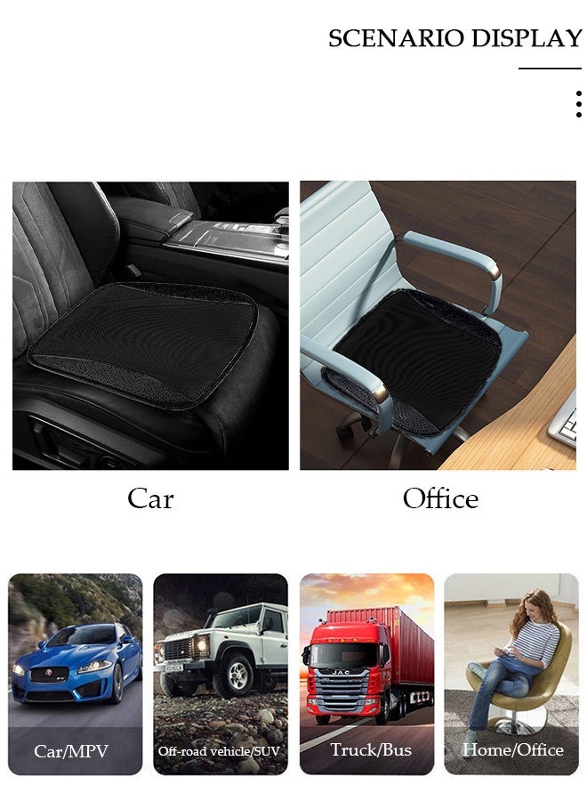 DUNISO وسادة مقعد سيارة تبريد عالمية مع واجهة USB، غطاء مقعد سيارة جيد التهوية، تبريد سريع بثلاث سرعات قابلة للتعديل، وسادة تبريد مقعد السيارة مناسبة لجميع مقاعد السيارة، المنزل والمكتب - Image 2