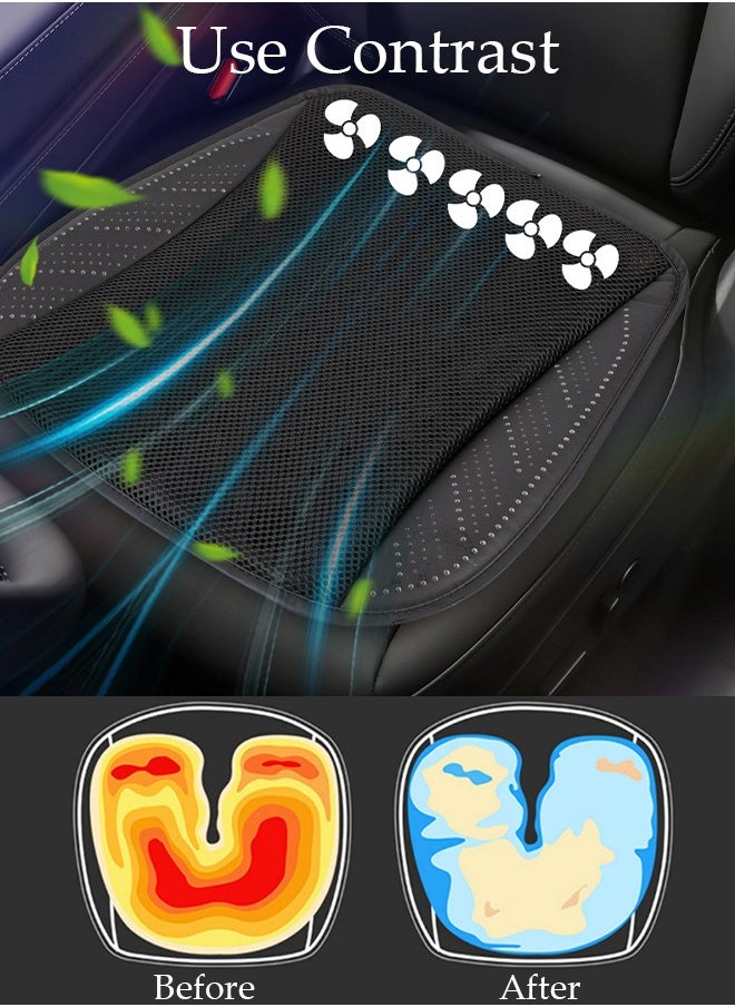 DUNISO - Universal Cooling Car Seat Cushion with USB Interface, Ventilated Car Seat Cover, Quick Cooling Three-Speed Adjustable Seat Cushion Car Seat Cooling Pad Suitable for All Car Seats, Home and Office - Image 1