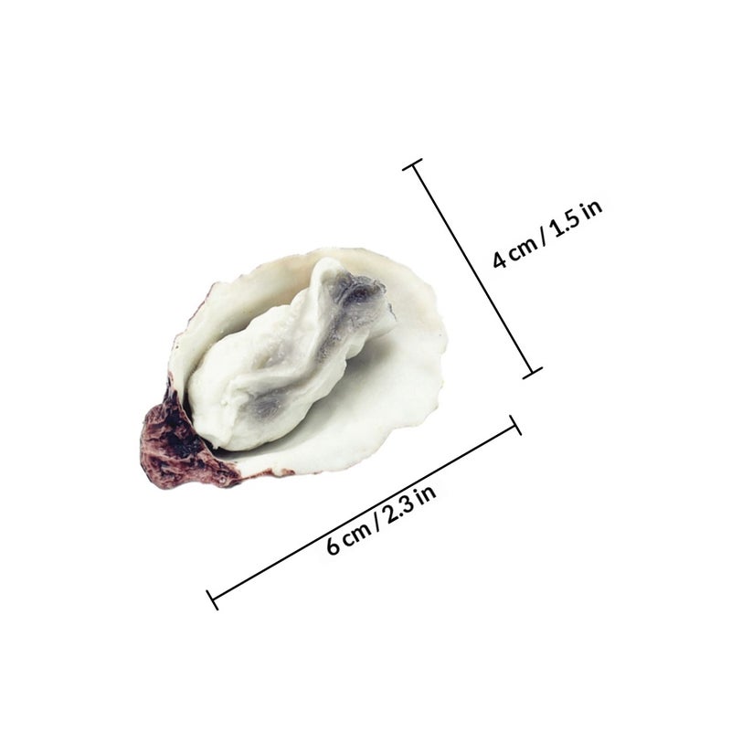 2Pcs Simulation Scallop Models Scene Layout Seafood Models Desktop Decors - Image 2