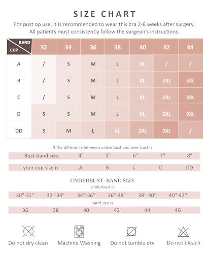FeelinGirl Women Front Closure Post Surgery Compression Everyday Bras for Mastectomy Support with Adjustable Straps Wirefree Black L - Image 5