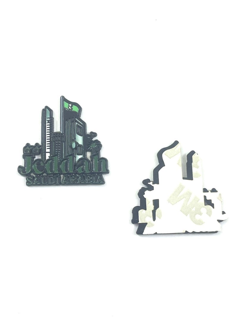 Saudi Jeddah Shape Metal Sticker for Mobile or Any Smooth Surface  - Image 2