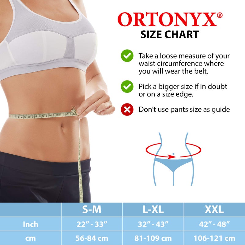 ORTONYX Breathable 9.5"" Abdominal Binder/Postpartum Postoperative Wrap/Abdomen Hernia Support Belt for Men and Women - S/M (22""-33"") Beige - Image 4