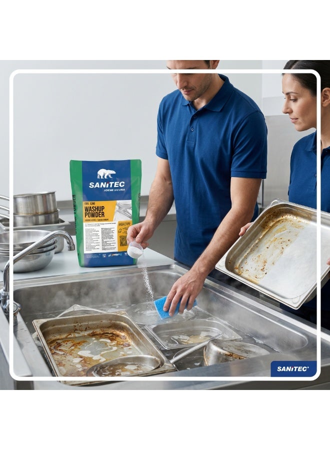 Sanitec Dishwashing Powder Lemon | Professional Kitchen & Catering Dish Cleaner | Italian Formula | 10 KG - Image 3