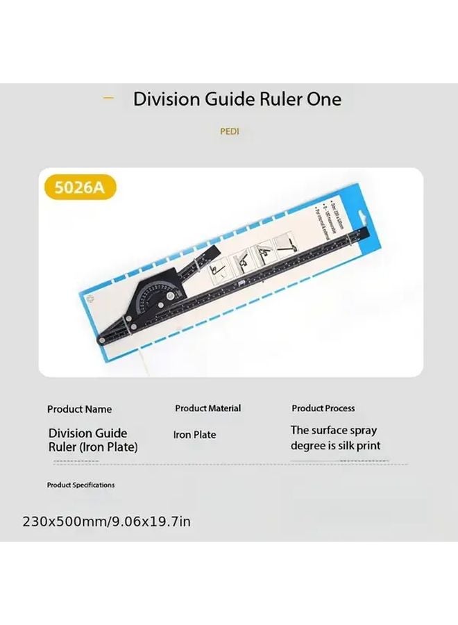 2 Pcs High Precision Multi Functional Angle Ruler Durable Iron Construction No Battery Needed - Image 3