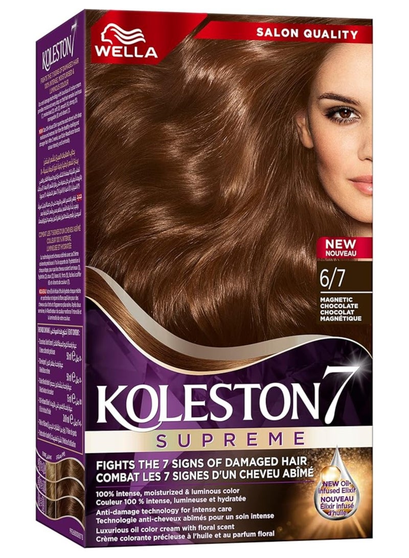 Wella Koleston Supreme Hair Color Chocolate Magnetic 6/7 - Image 1