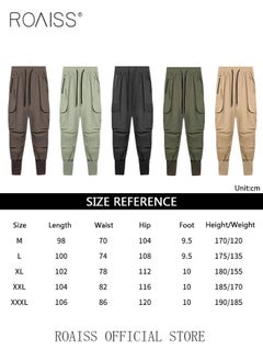 roaiss Men's Casual Trousers European Style Trend Quick-Drying Drawstring Pants Multi-pocket for Men Sports Trousers Spring and Autumn  - Image 4
