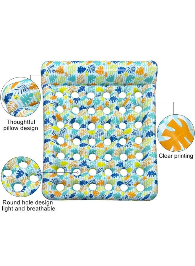 GGEROU Inflatable Pool Float Mat, 66" X 53" Giant Pool Floats Adult Size with Headrest Lake Float Raft Water Lounger, Oversized Floating for Swimming Pool Tanning Pool for Summer Beach  - Image 4