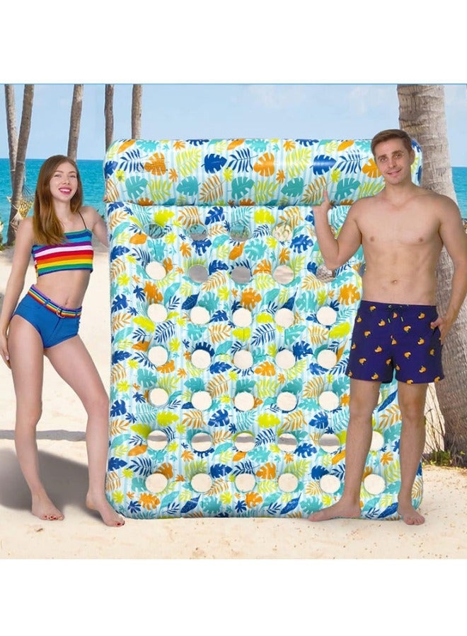 GGEROU Inflatable Pool Float Mat, 66" X 53" Giant Pool Floats Adult Size with Headrest Lake Float Raft Water Lounger, Oversized Floating for Swimming Pool Tanning Pool for Summer Beach  - Image 5