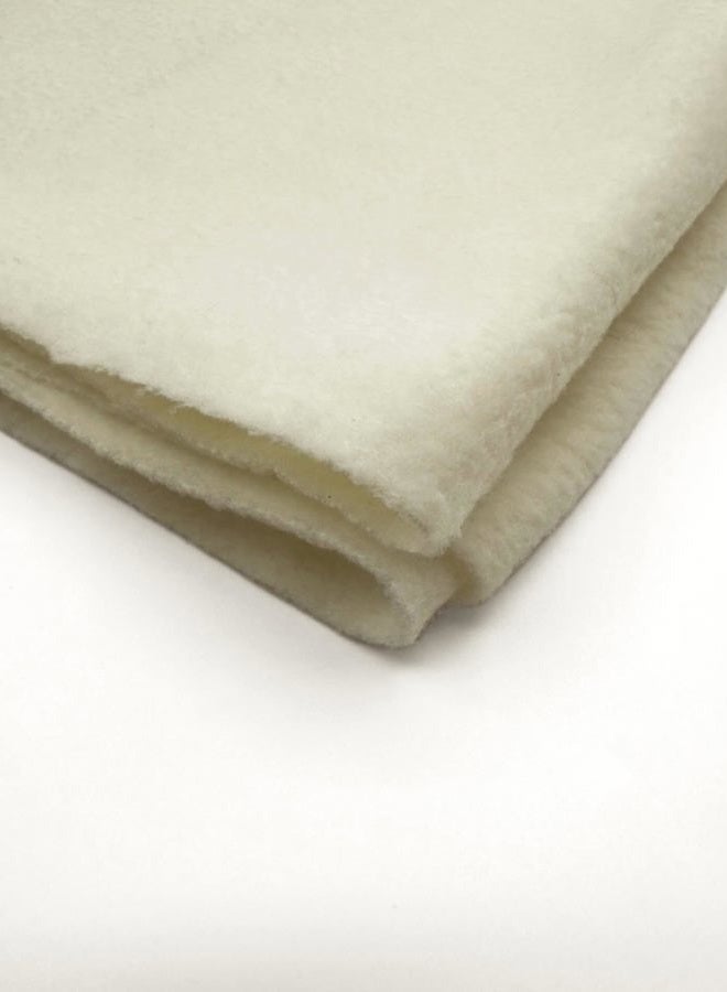 EOVEA Polar Fleece Fabric by The Yard – Soft Anti-Pill, Warm & Cozy Material for Blankets, Clothing, Crafts, Pet Beds & DIY Sewing – 60” Wide, Solid (Ivory, 1/2 Yard) - Image 3