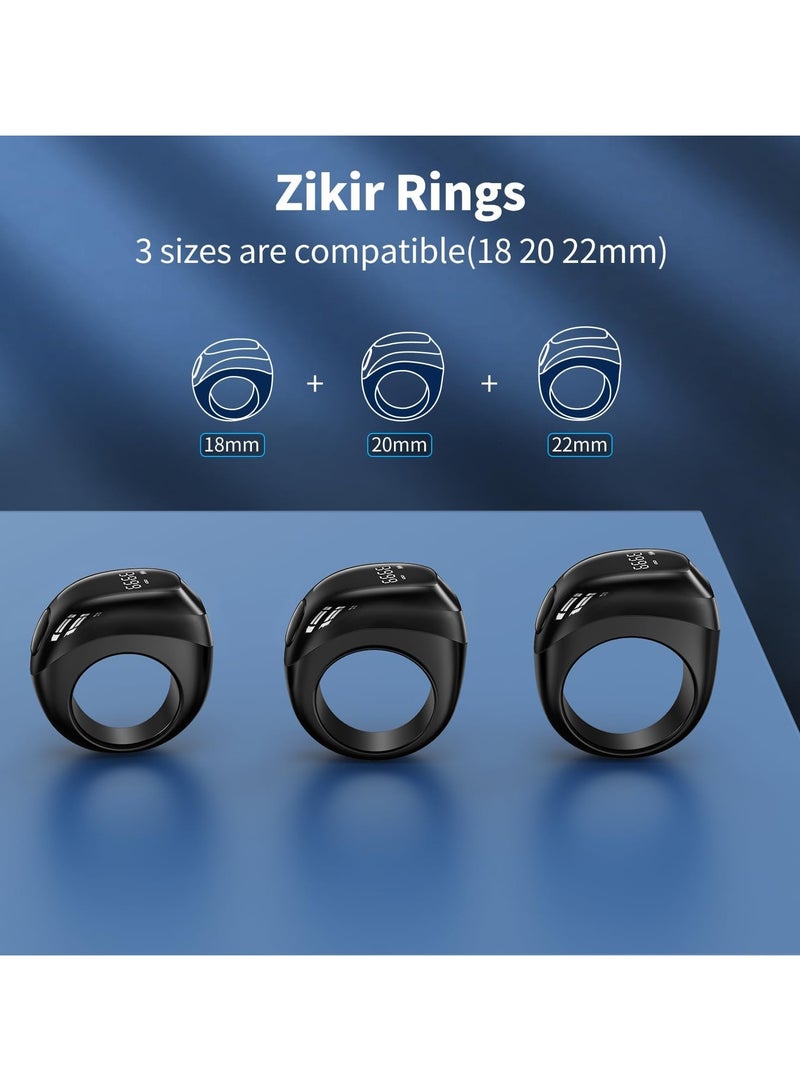 Smart Tasbih Ring, Rechargeable Male Ring, Ring Count Reminder, Islamic Prayer Times Reminder, LED Display, Tasbih Counter - Image 3