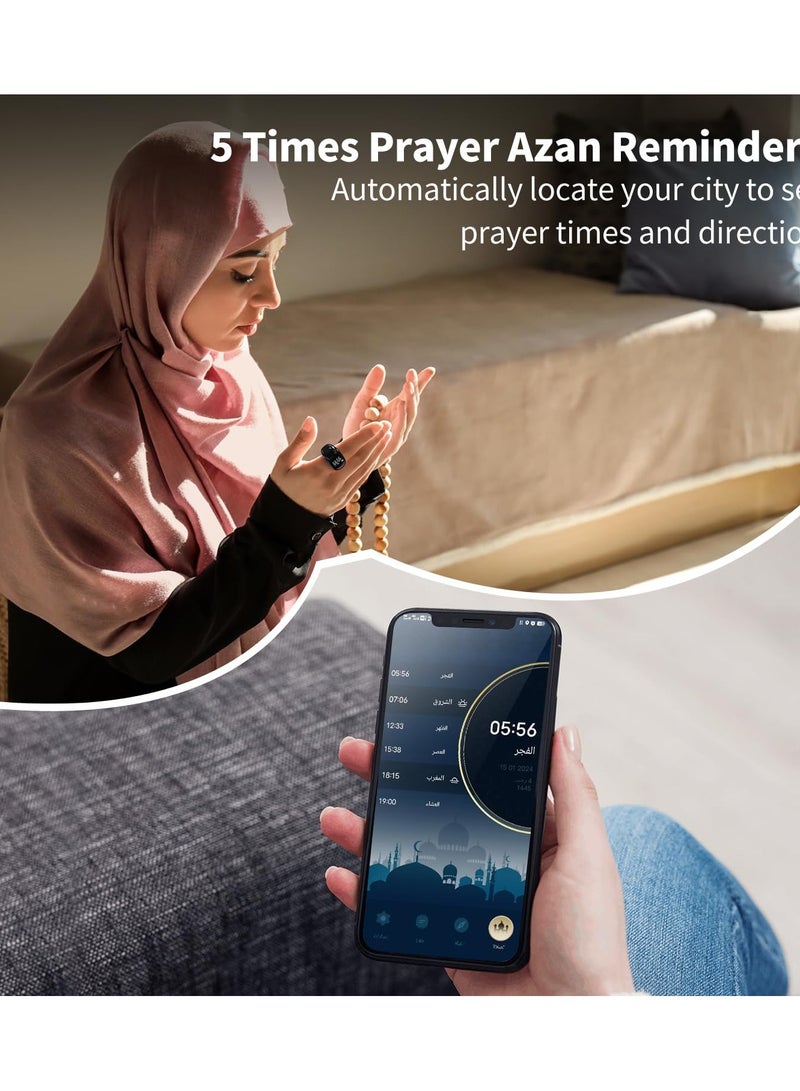 Smart Tasbih Ring, Rechargeable Male Ring, Ring Count Reminder, Islamic Prayer Times Reminder, LED Display, Tasbih Counter - Image 4