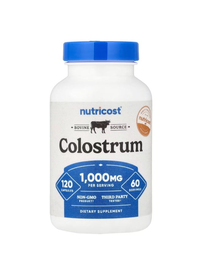 Nutricost, اللبأ، 120 كبسولة (500 مجم لكل كبسولة) - Image 1