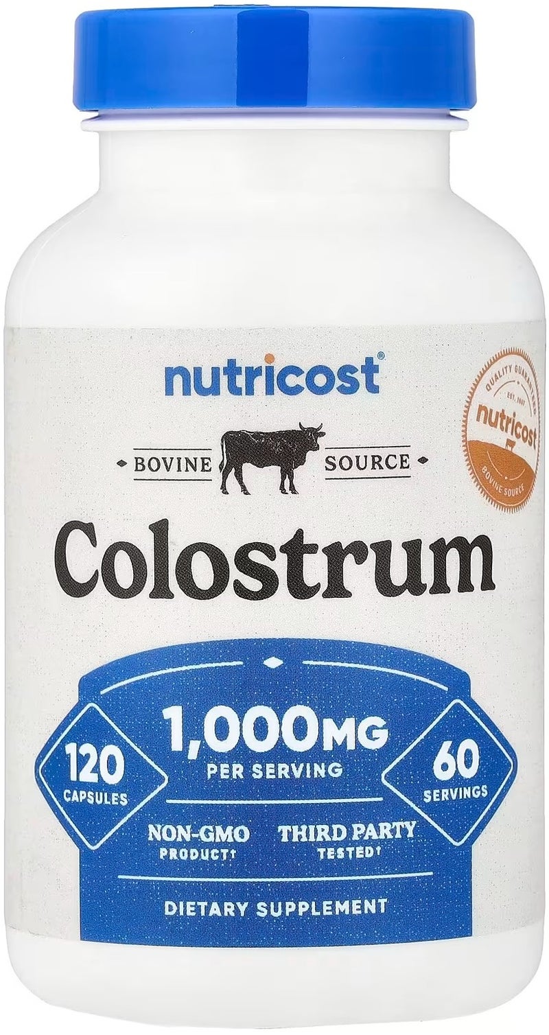 Nutricost, اللبأ، 120 كبسولة (500 مجم لكل كبسولة) - Image 1
