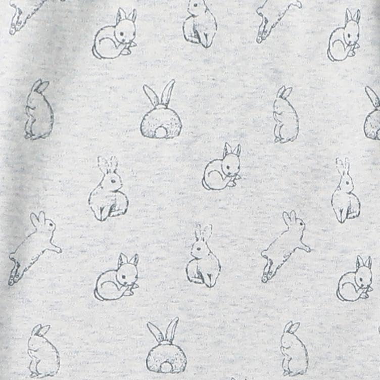Owlivia 100% Organic Cotton Baby Long Sleeve Pajama Sets, Toddler Boy Girl 2-Piece Sleepwear(2 Years, Grey Rabbit) - Image 4