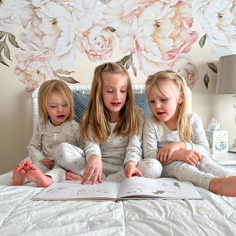 Owlivia 100% Organic Cotton Baby Long Sleeve Pajama Sets, Toddler Boy Girl 2-Piece Sleepwear(2 Years, Grey Rabbit) - Image 2